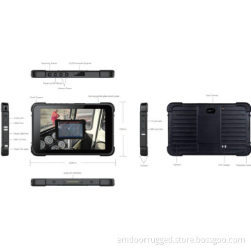 8'' Intel: EM-I86H Barcode scanner Rugged Tablet